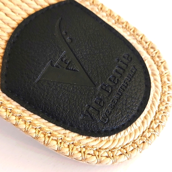 Vie Benie Womens Flat Slip On Ruffle Front Raffia Sole Sandals/Size 40 - Picture 9 of 9